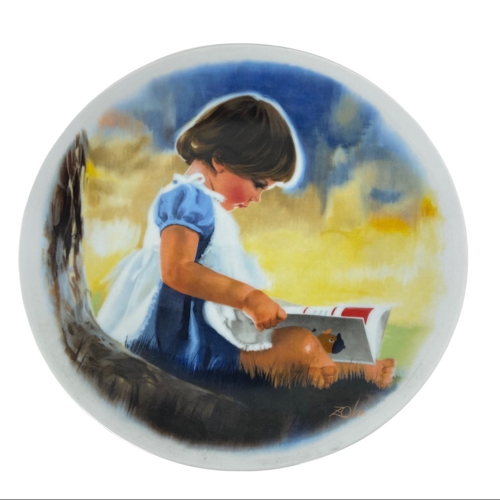 Vintage Decorative Plate “By Myself” by Donald Zolan. Certified.